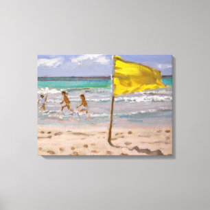 Gult Flagga Barbados 2010 Canvastryck