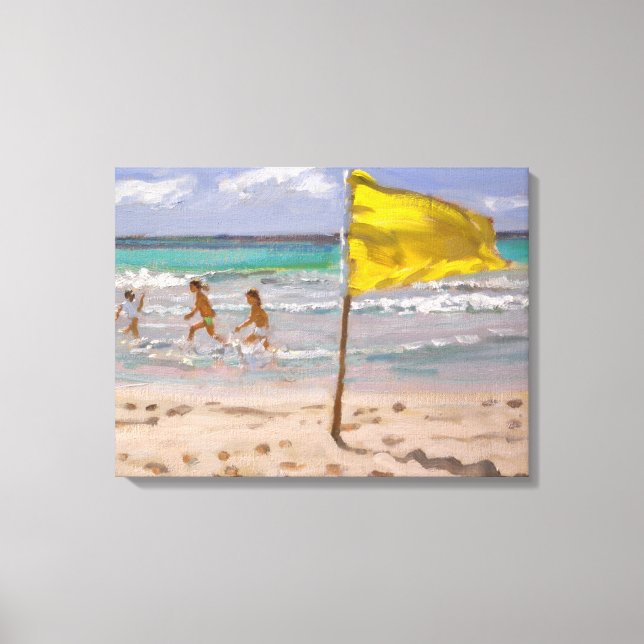 Gult Flagga Barbados 2010 Canvastryck (Framsida)