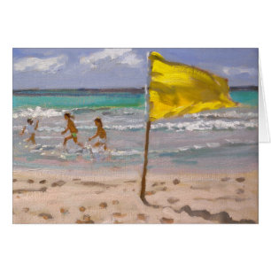 Gult Flagga Barbados 2010 Hälsningskort
