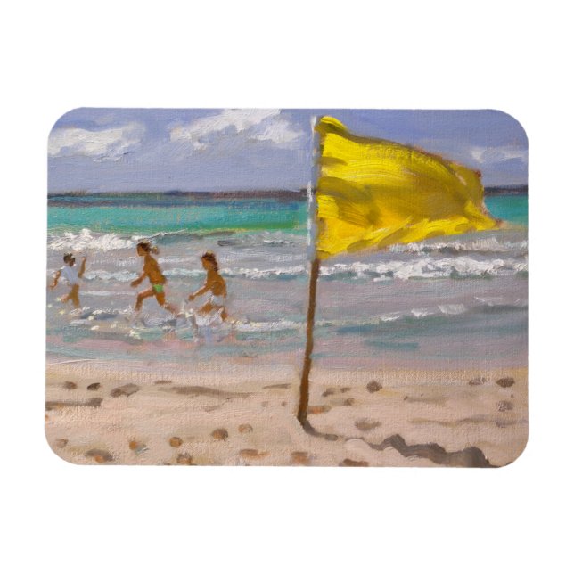 Gult Flagga Barbados 2010 Magnet (Horisontell)