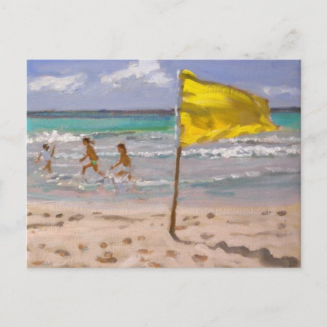 Gult Flagga Barbados 2010 Vykort (Framsida)