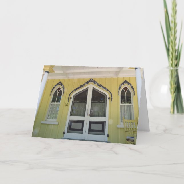 Gult Flame Gingerbröd - Martha's Vineyard Holid Helgkort (Framsida)