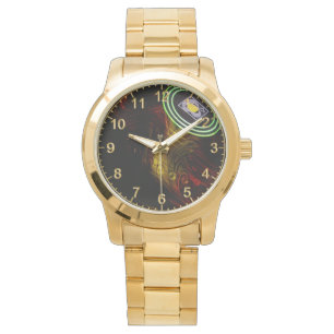 Gult Flame Gräsmatta Bowl, Large Unisex Guld Watch Armbandsur