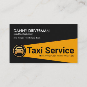 Gult Flashlight Night Taxi Cab Visitkort