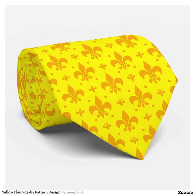 Gult Fleur-de-lis Mönster Design Slips (Skapare uppladdad)