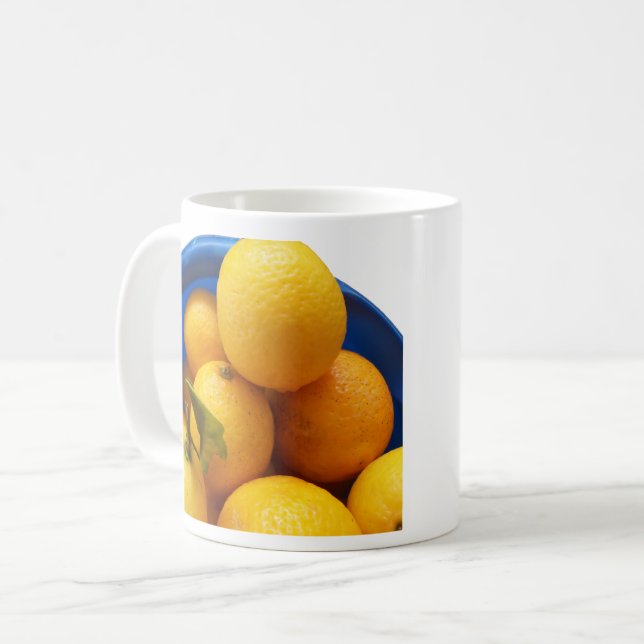 Gult Florida Lemons Kaffemugg (Framsida vänster)