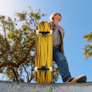 Gult Flow Linjer Mini Skateboard Bräda 18,5 Cm