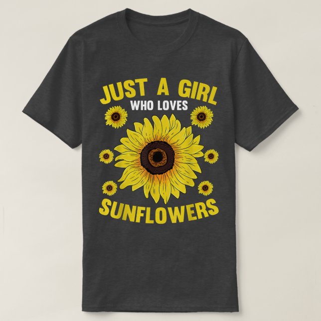 Gult Flower Älskare Women Bara en flicka som Kärle T Shirt (Design framsida)