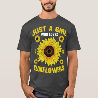 Gult Flower Älskare Women Bara en flicka som Kärle T Shirt