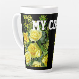 Gult Flower-bild min kaffetext Mugg,