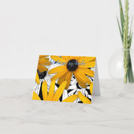 GULT FLOWER BLACK EYED SUSAN PHOTO NOTE CARD ANTECKNINGSKORT