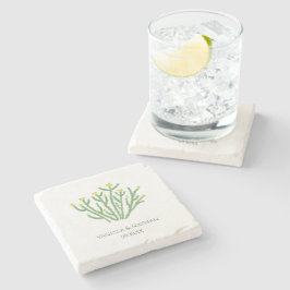 Gult Flower Cholla Cactus Wedding Favor Stenunderlägg