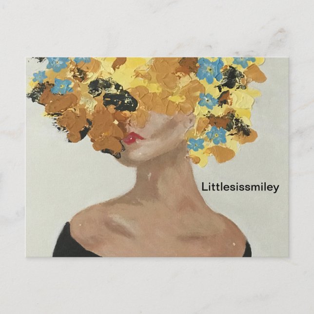 Gult Flower Dam Vykort (Framsida)