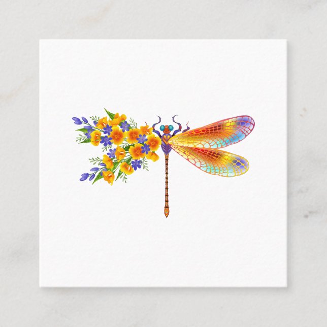 Gult Flower Dragonfly (Framsida)