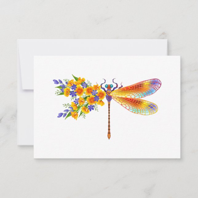 Gult Flower Dragonfly (Framsida)