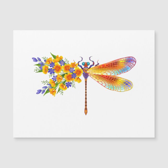 Gult Flower Dragonfly (Framsida)