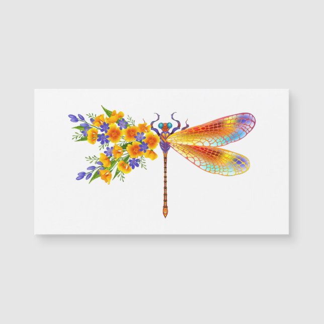 Gult Flower Dragonfly (Framsida)