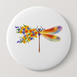 Gult Flower Dragonfly Knapp