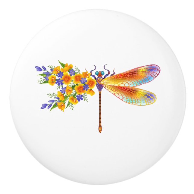 Gult Flower Dragonfly Knopp (Framsidan)
