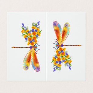 Gult Flower Dragonfly Kort