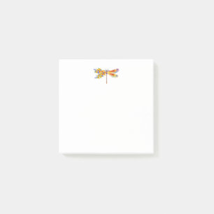 Gult Flower Dragonfly Post-it Block