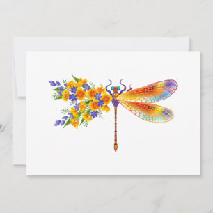 Gult Flower Dragonfly Tack Kort