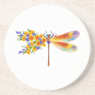 Gult Flower Dragonfly Underlägg