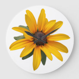 Gult Flower Modern Simple Black Eyed Susan Stor Klocka