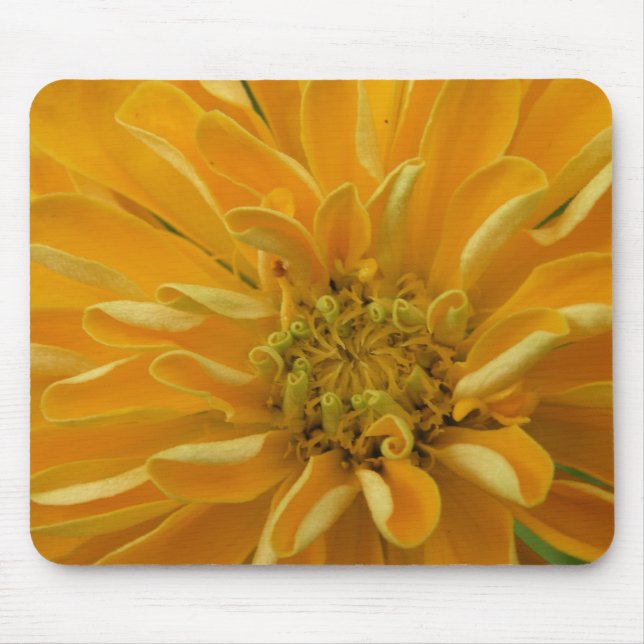 Gult Flower Mousepad Musmatta (Framsidan)