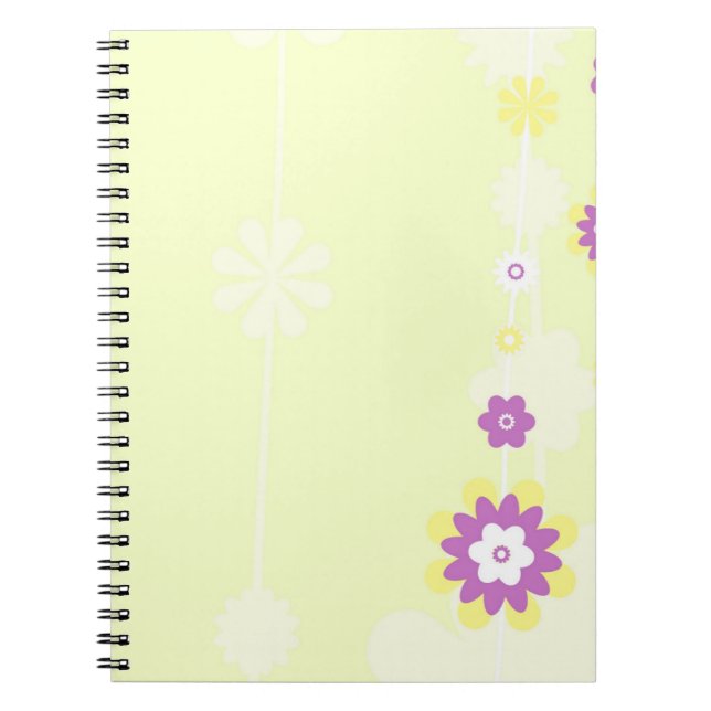 Gult Flower Notebook Journal Anteckningsbok (Framsidan)
