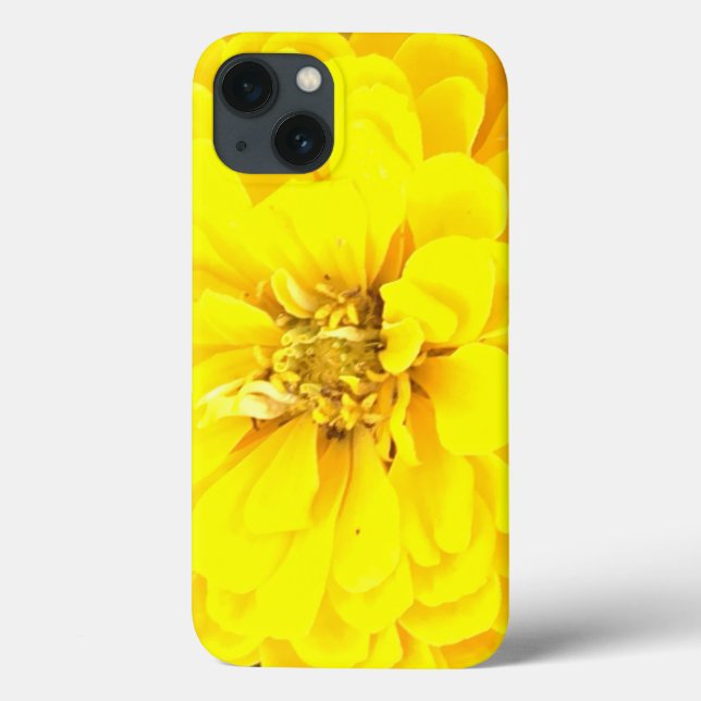Gult Flower Phone Case IPhone 13 (Baksida)