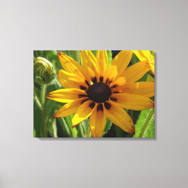 Gult Flower Photo Acrylic Wall Art Canvastryck (Framsida)