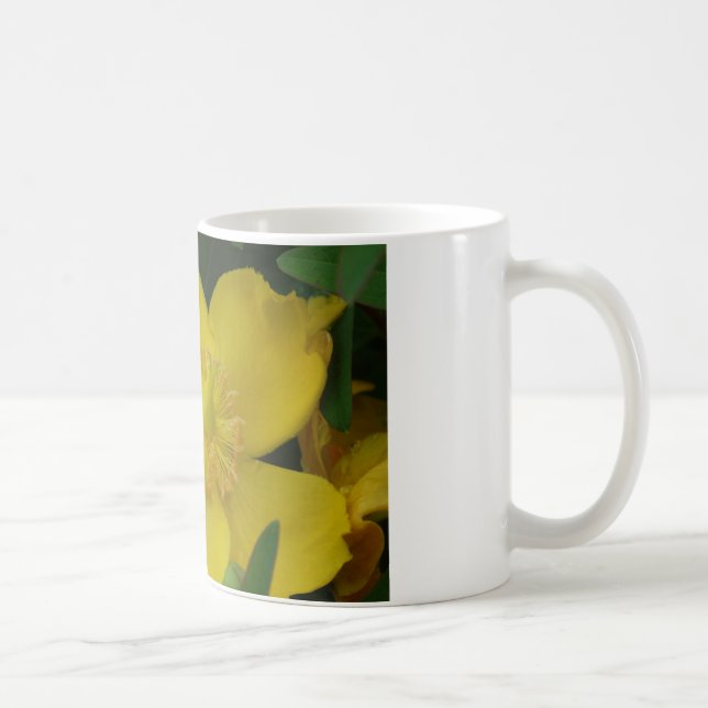 Gult Flower Photo Classic White Mugg (Höger)
