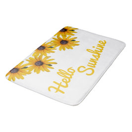 Gult Flower Photo Flower Bath Mat Badrumsmatta