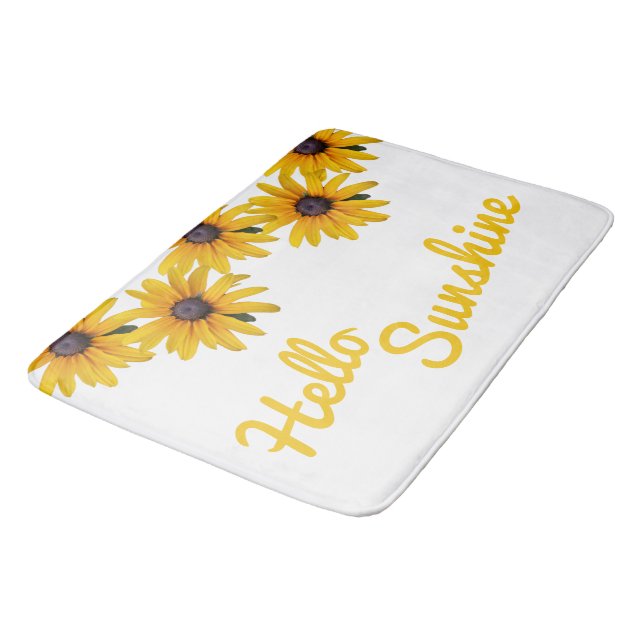 Gult Flower Photo Flower Bath Mat Badrumsmatta (Vinklad)