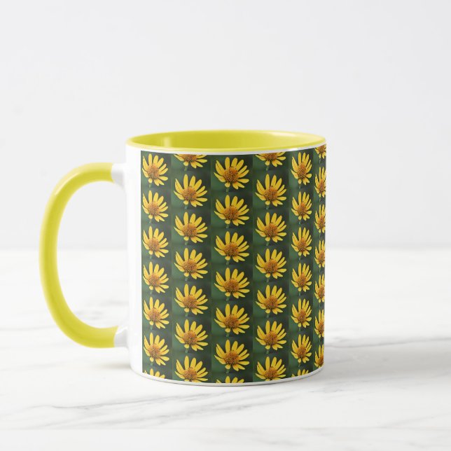 Gult Flower Photo Mugg (Vänster)