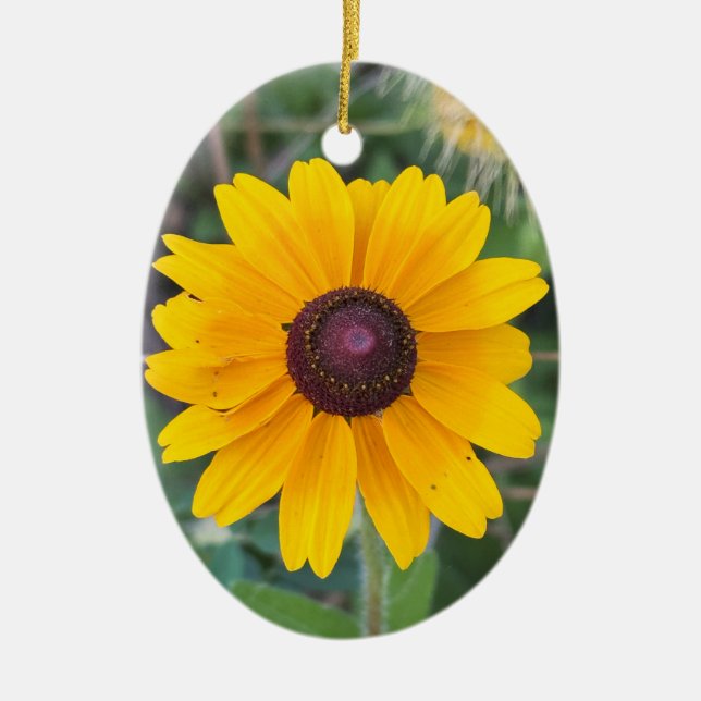 Gult Flower Photo Ornament (Framsidan)