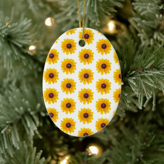 Gult Flower Photo Ornament (Träd)