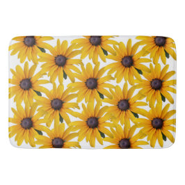 Gult Flower Photo Roligt Bath Mat Badrumsmatta