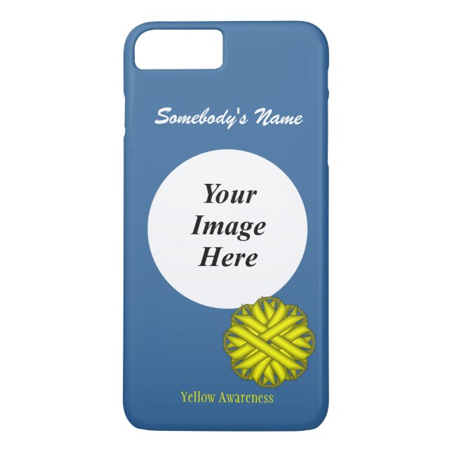 Gult Flower Ribbon Template av Kenneth Yoncich Case-Mate iPhone Skal (Baksida)