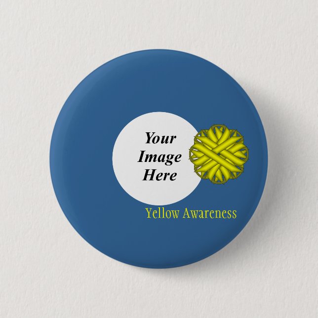 Gult Flower Ribbon Template av Kenneth Yoncich Knapp (Framsida)