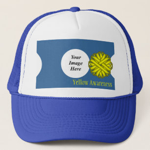 Gult Flower Ribbon Template av Kenneth Yoncich Truckerkeps