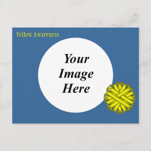 Gult Flower Ribbon Template av Kenneth Yoncich Vykort
