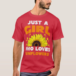 Gult Flower Solros Älskare Girls Women Sunshine T Shirt