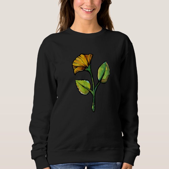 Gult Flower Springtime Gardeners Artwork T Shirt (Framsida)
