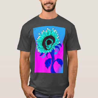Gult Flower Synthwave Retro Vaporwave Solros T Shirt