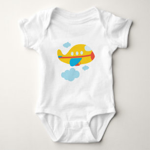 Gult flygplan för tecknad tee shirt