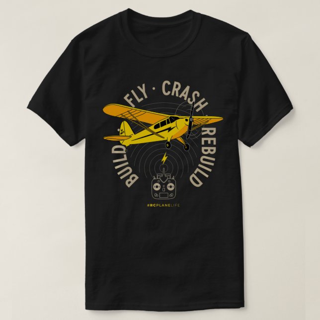 Gult Flygplan RC Flygplan-modellflygplan Bygger Fl T Shirt (Design framsida)