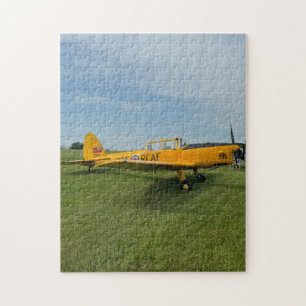 Gult Flygplanets fotofamilj - natt Pussel