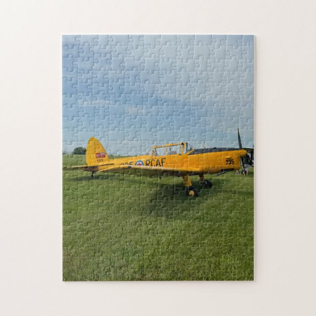 Gult Flygplanets fotofamilj - natt Pussel (Vertikal)